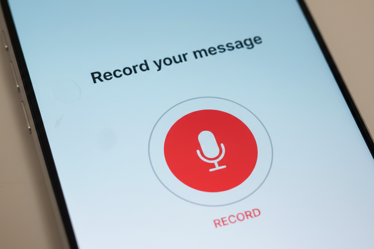 Record your message screen