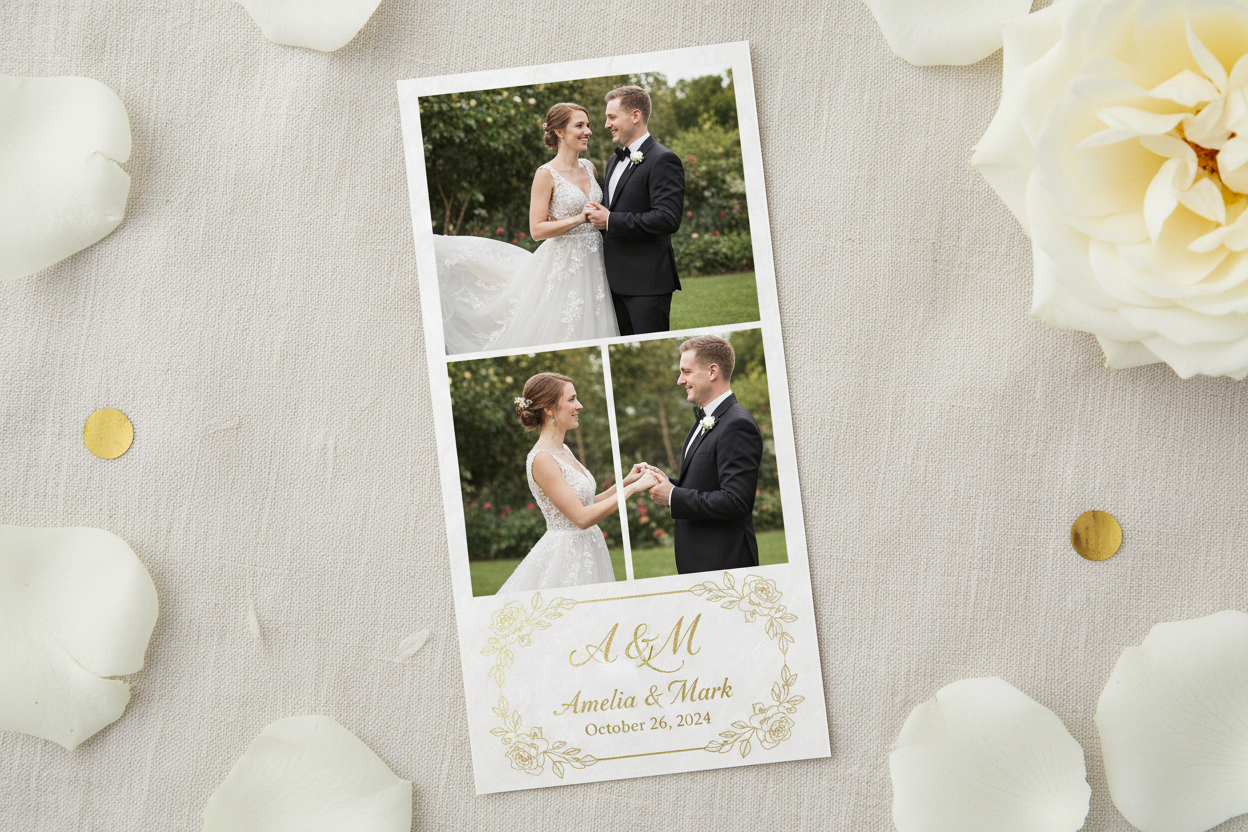 Custom branded photo strip